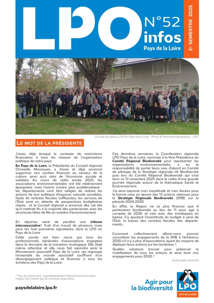 LPO infos Pays de la Loire n°52 - 2e semestre 2025
